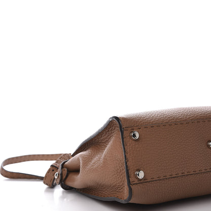 Fendi Cuoio Romano Selleria Bi-Color Medium Peekaboo Iconic Satchel Mou Deserto 9 of 11