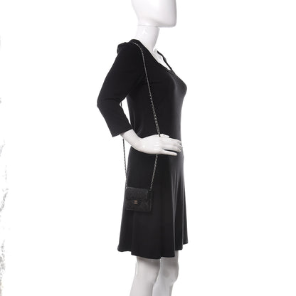 Chanel Caviar Quilted Flap Card Holder On Chain Black 2 of 10