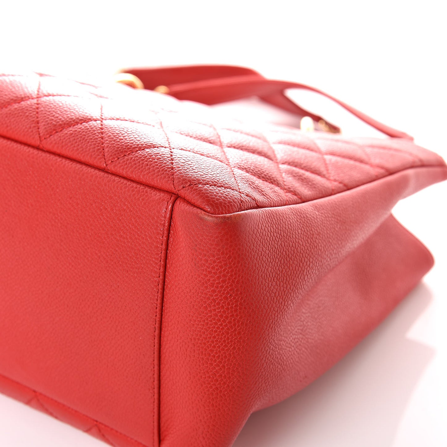 Caviar Quilted Grand Shopping Tote GST Red