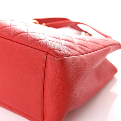 Chanel Caviar Quilted Grand Shopping Tote GST Red 12 of 16