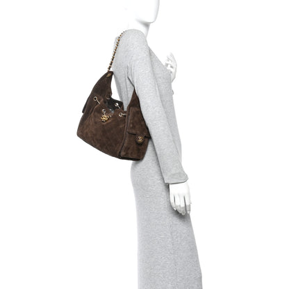 Chanel Suede Quilted Small Chanel 25 Handbag Dark Brown 2 of 11