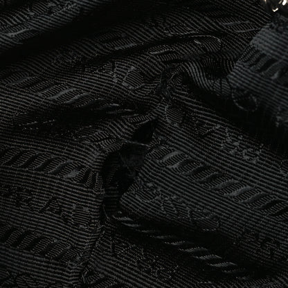 Prada Terry Cloth Tote Bag Black White 10 of 10