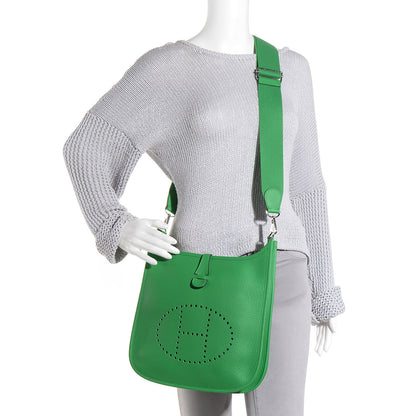 Hermes Taurillon Clemence Evelyne III PM Bambou 2 of 16