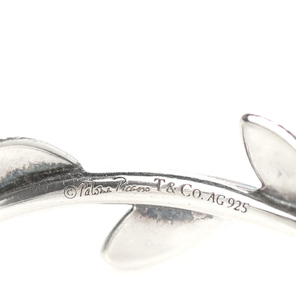 Tiffany Sterling Silver Paloma Picasso Narrow Olive Leaf Band Ring 54 7 4 of 4