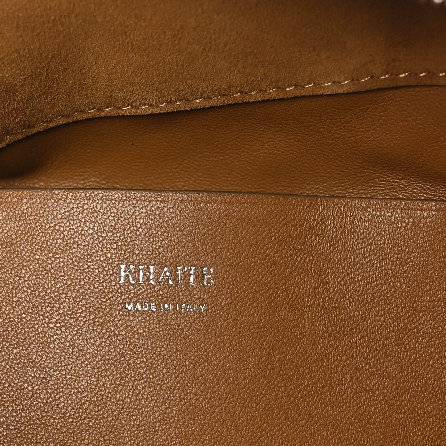 Suede Calfskin Studded Elena Nougat