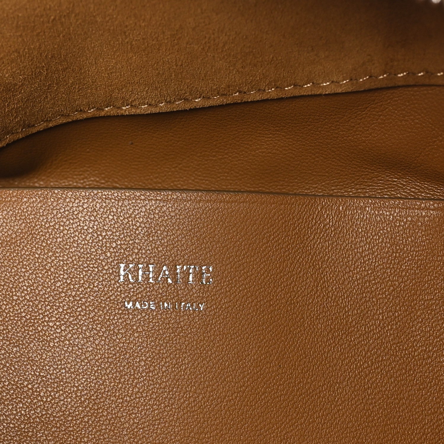 Khaite Suede Calfskin Studded Elena Nougat 6 of 9