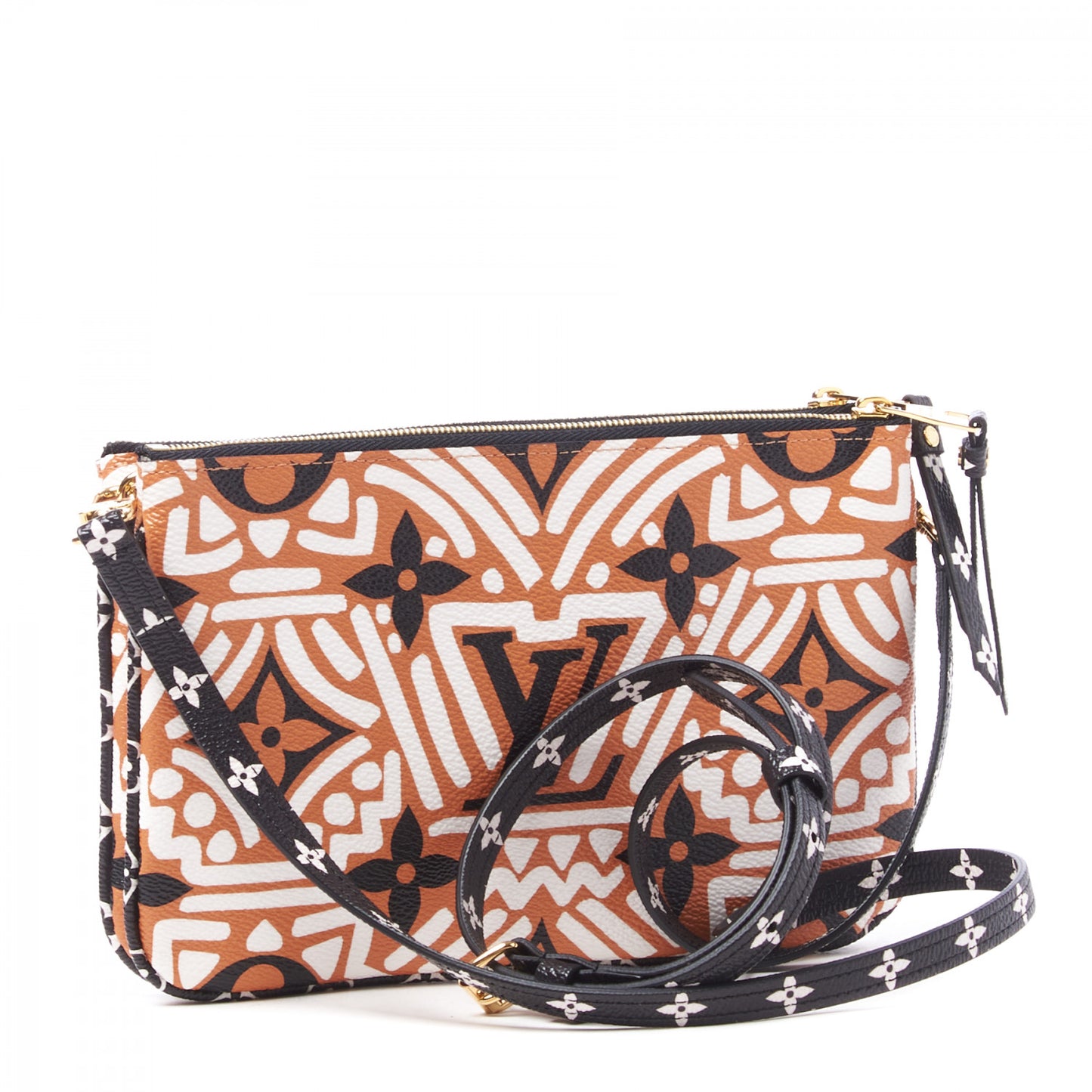 Monogram Giant Crafty Double Zip Pochette Creme Caramel
