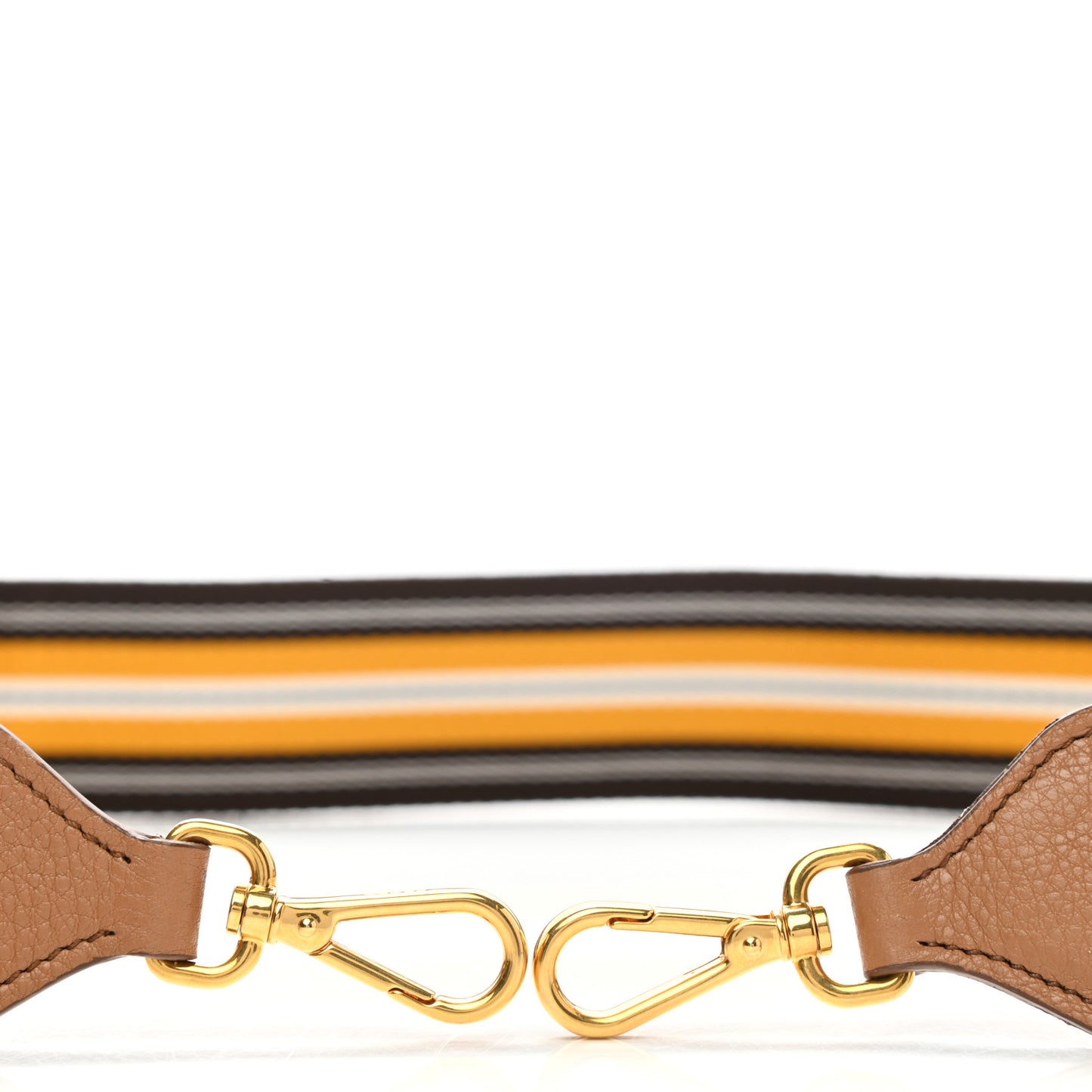 Vitello Daino Striped Fabric Shoulder Strap