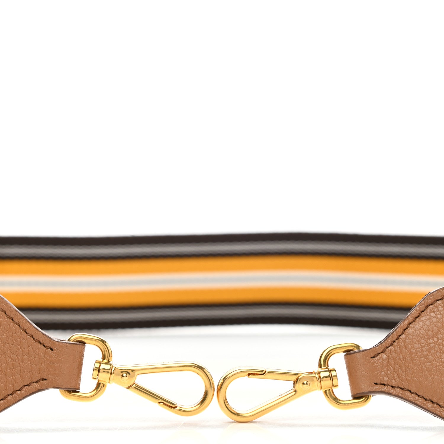 Prada Vitello Daino Striped Fabric Shoulder Strap 3 of 4