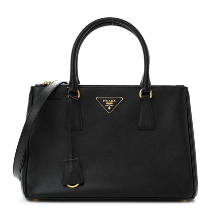 Prada Saffiano Medium Galleria Double Zip Tote Black 1 of 10