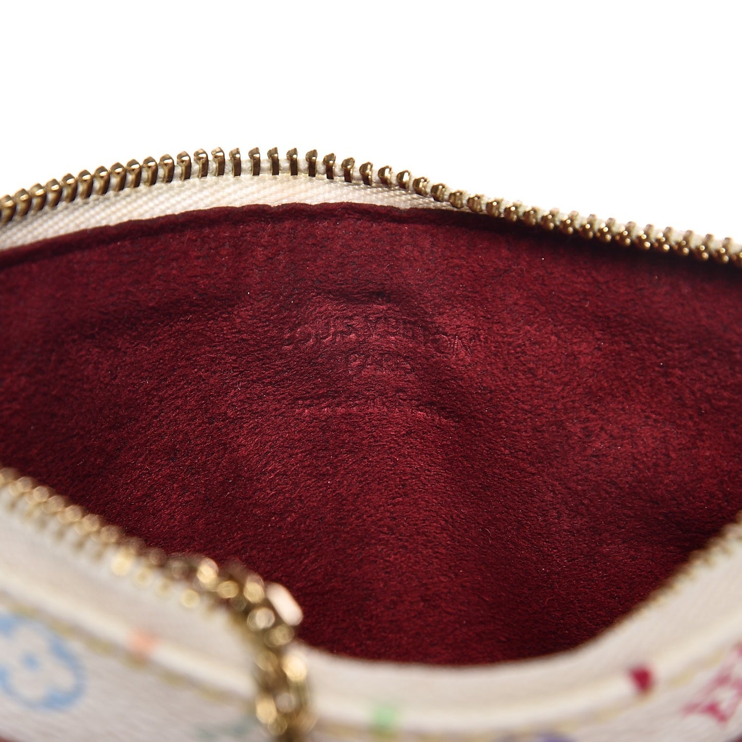 Monogram Multicolor Pochette Plate MM White