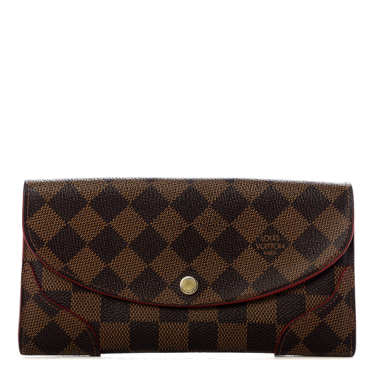 Louis Vuitton Damier Ebene Caissa Wallet Cherry 1 of 6