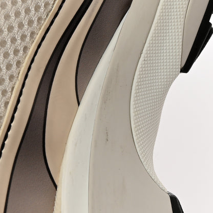 Chanel Fabric Laminated Calfskin Stretch CC Womens Sneakers 39.5 White Gold Silver 13 of 15
