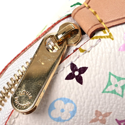 Louis Vuitton Monogram Multicolor Cosmetic Pouch White Litchi 8 of 11