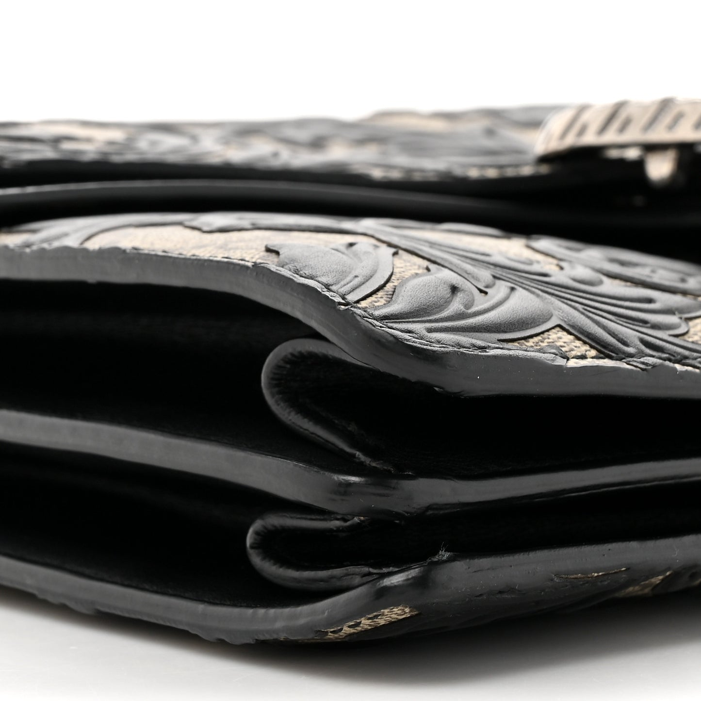 GG Supreme Monogram Arabesque Medium Dionysus Shoulder Bag Black