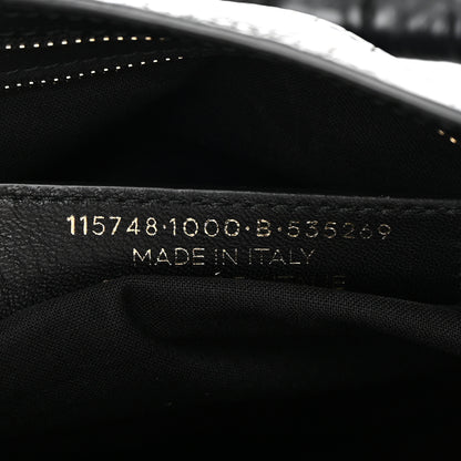 Balenciaga Calfskin Crocodile Embossed Classic Hardware City Black 7 of 17
