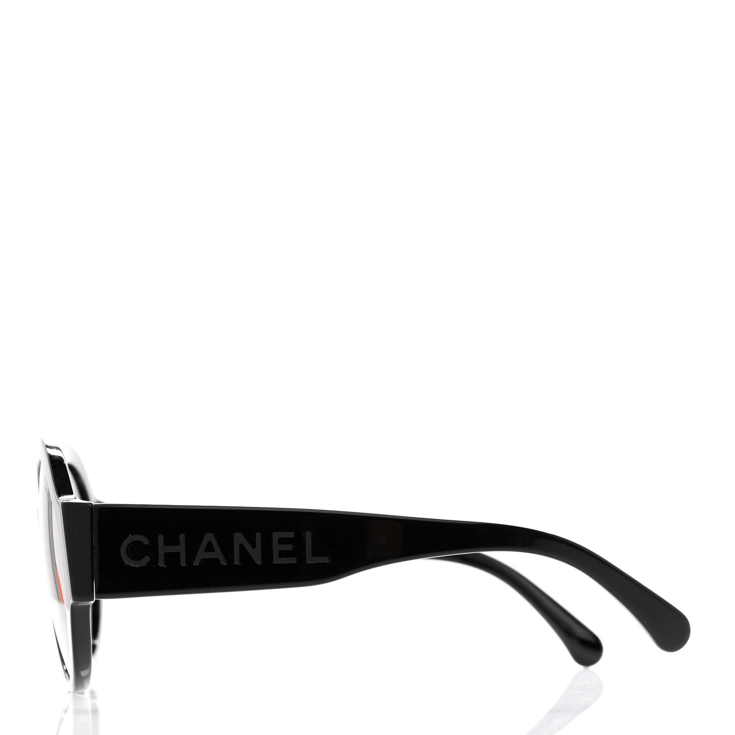 Acetate Polarized Round Sunglasses 5410 Black