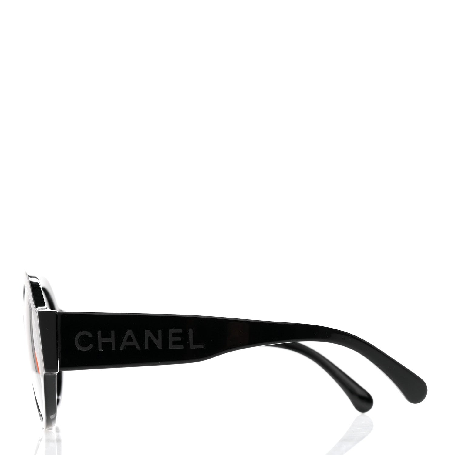 Chanel Acetate Polarized Round Sunglasses 5410 Black 3 of 7