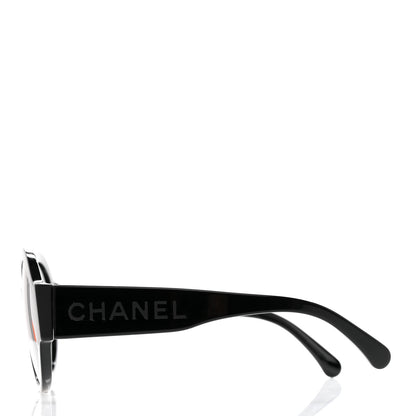 Chanel Acetate Polarized Round Sunglasses 5410 Black 3 of 7