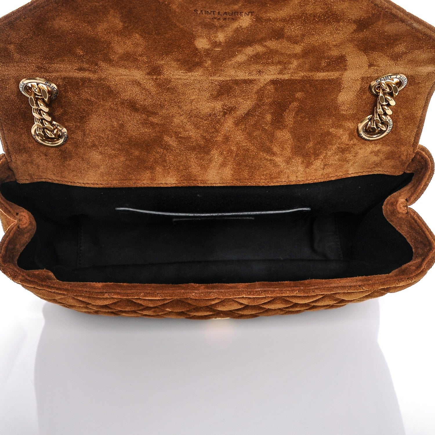 Saint Laurent Suede Tri-Quilt Monogram Medium College Bag Ochre 5 of 6