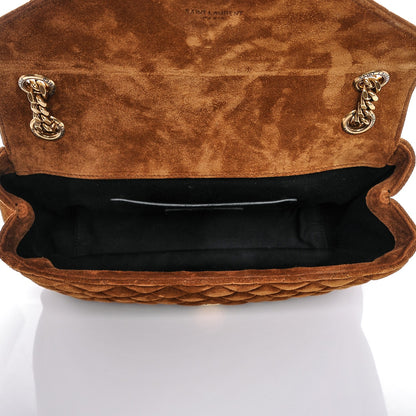 Saint Laurent Suede Tri-Quilt Monogram Medium College Bag Ochre 5 of 6