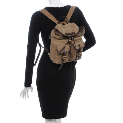 Prada Jacquard Logo Rucksack Backpack Corda Bruciato 2 of 8