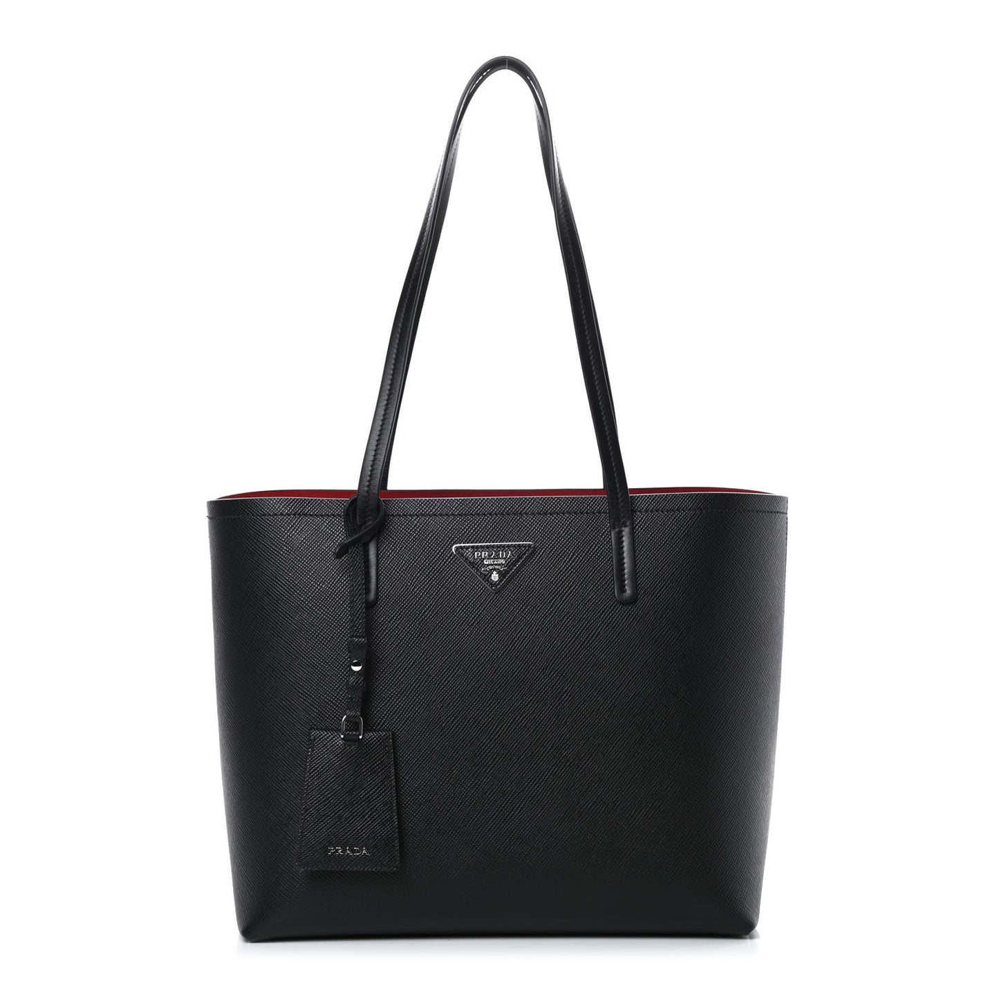 Saffiano Cuir Shopping Tote Black Fuoco