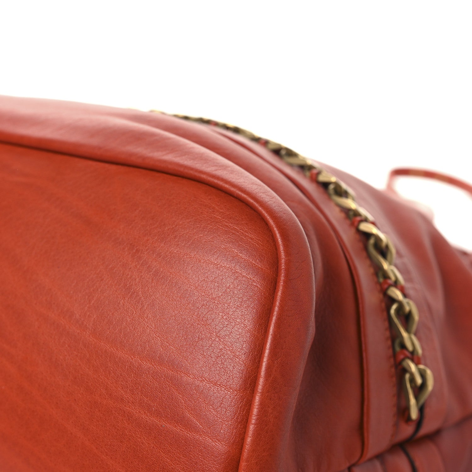 Chloe Calfskin Kira Convertible Bowler Bag Brick Red 11 of 11