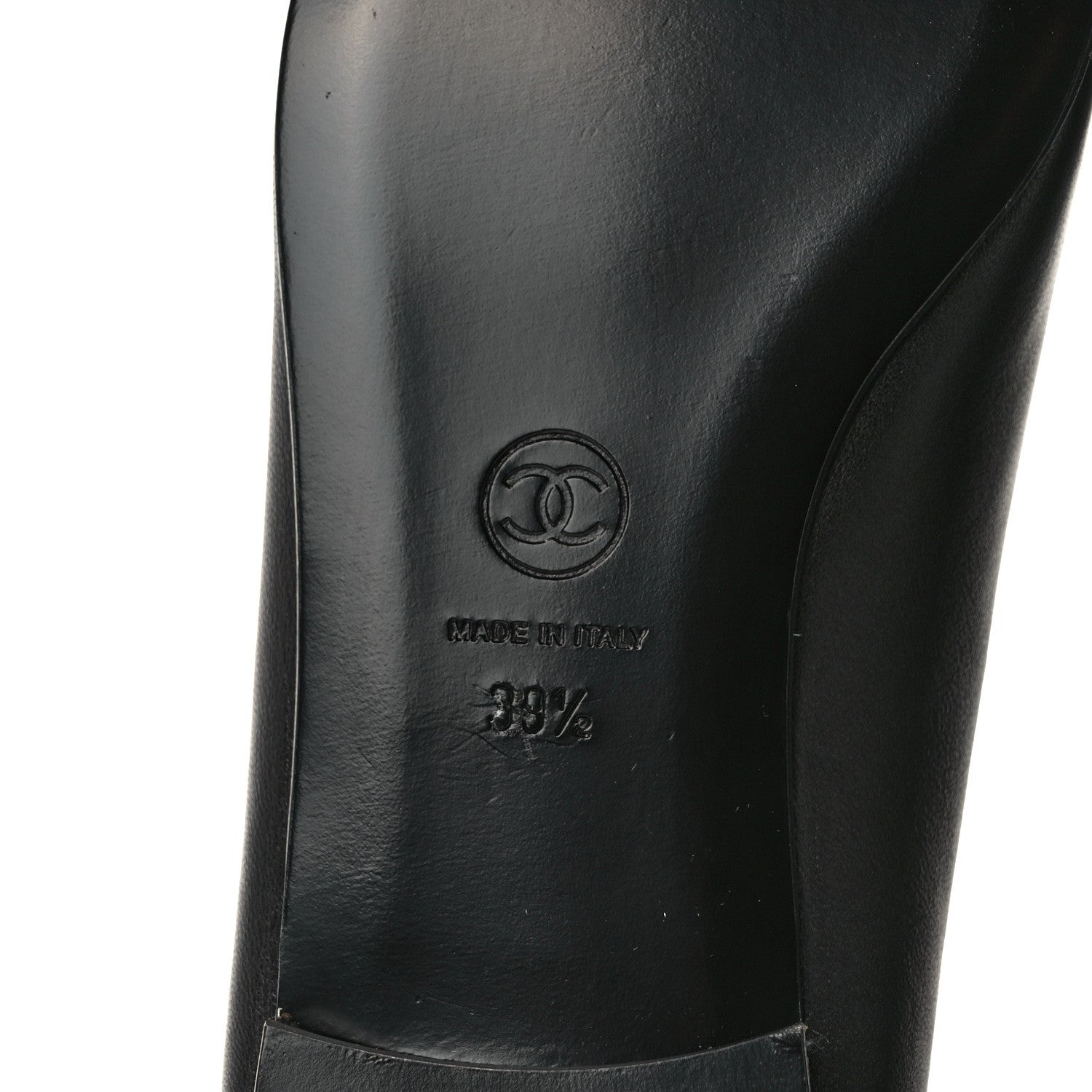 Chanel Lambskin Patent Cap Toe Ballerina Flats 39.5 Black 6 of 8