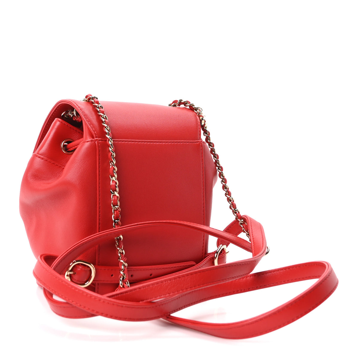 Chanel Lambskin CC Mania Backpack Red 2 of 9