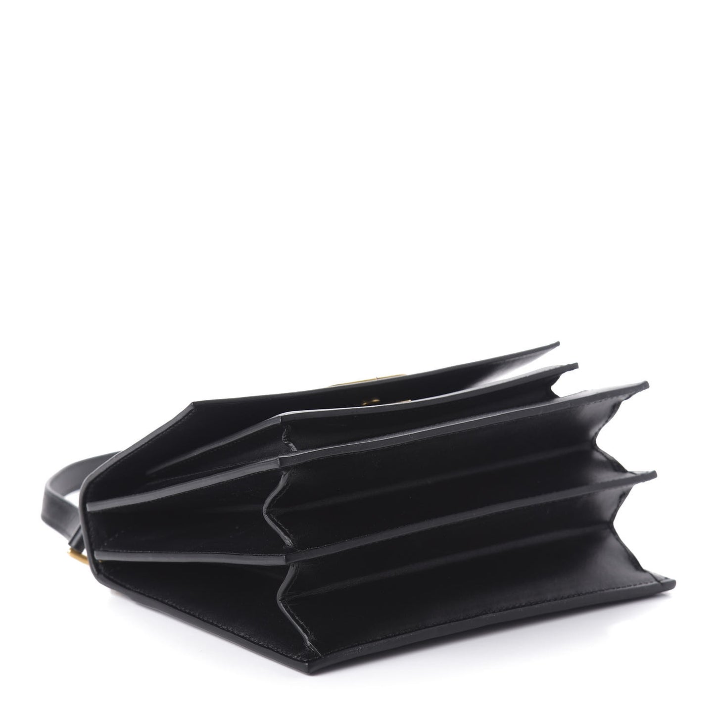 Box Calfskin S Sharp Chain Shoulder Bag Black