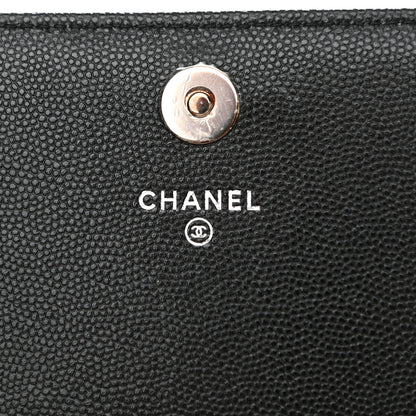 Chanel Caviar Quilted Square Wallet On Chain WOC Black 6 of 12