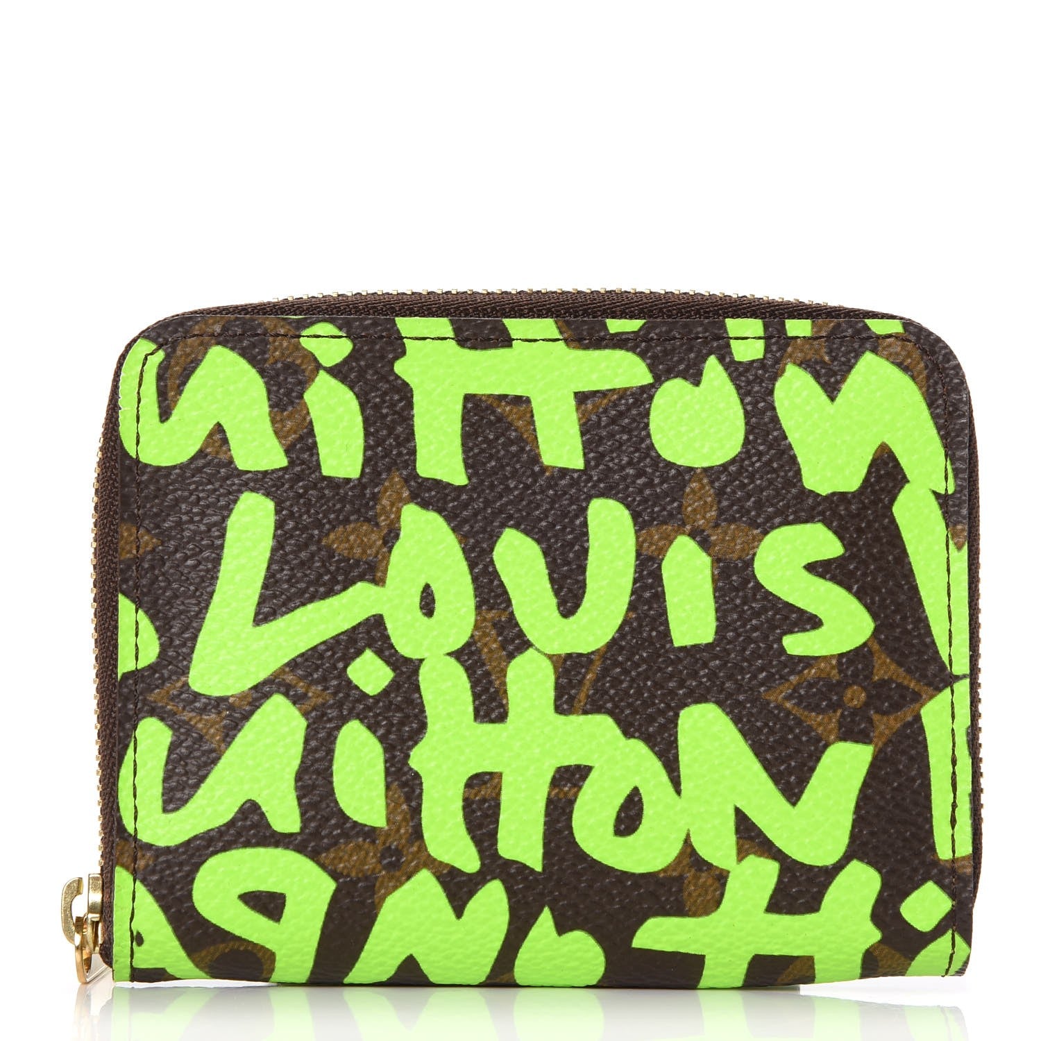 Louis Vuitton Monogram Graffiti Zippy Coin Purse Wallet Green 1 of 8