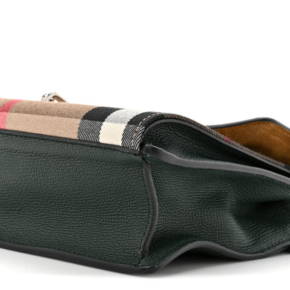 Burberry Derby Calfskin House Check Small Macken Crossbody Bag Dark Bottle Green 9 of 10