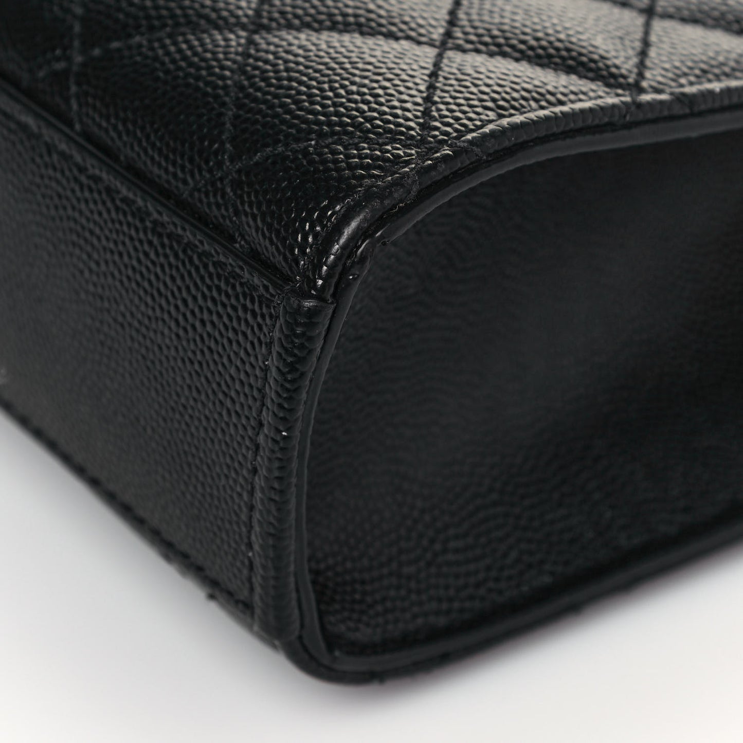 Grain De Poudre Textured Mixed Matelasse Triquilt Medium Monogram Satchel Black