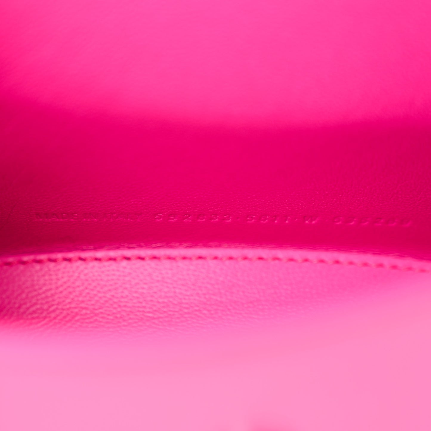 Shiny Box Calfskin Hourglass Top Handle Bag XS Acid Fuchsia