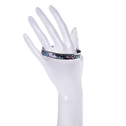 Hermes Enamel Printed Narrow Dans Un Jardin Anglais Bracelet 70 Arts And Crafts 2 of 5