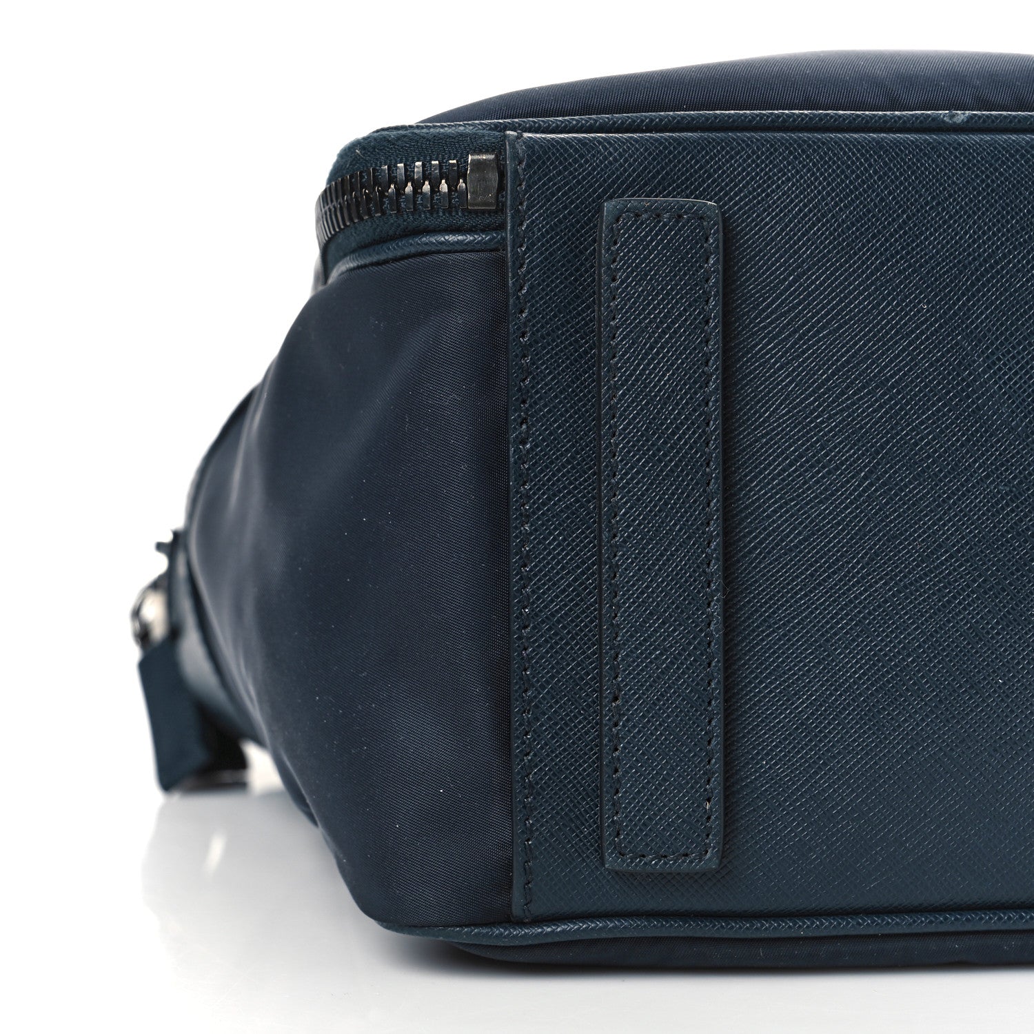 Prada Tessuto Nylon Saffiano Briefcase Blue 7 of 8
