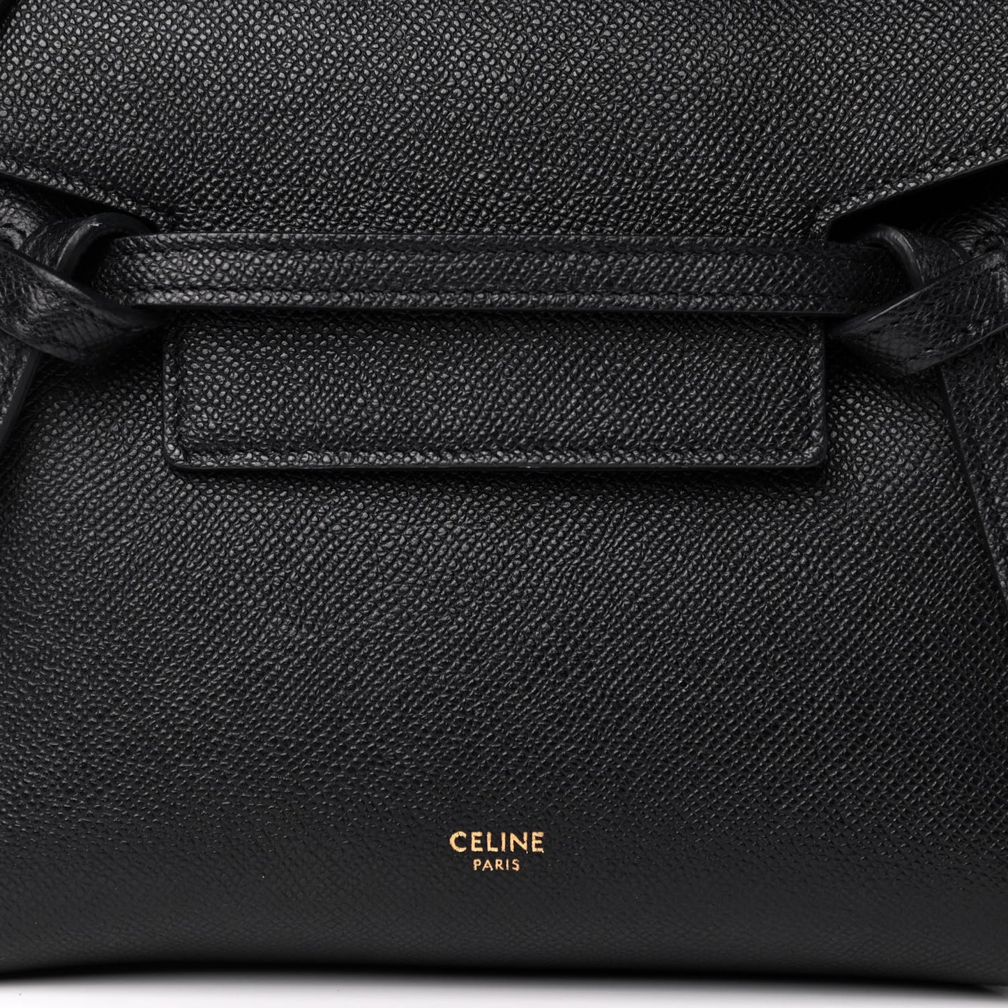 Grained Calfskin Nano Belt Bag Black
