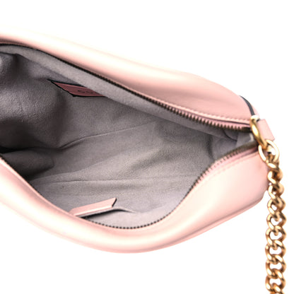 Gucci Calfskin Matelasse GucciGhost Small GG Marmont Chain Shoulder Bag Perfect Pink Rosa Ivory 4 of 12