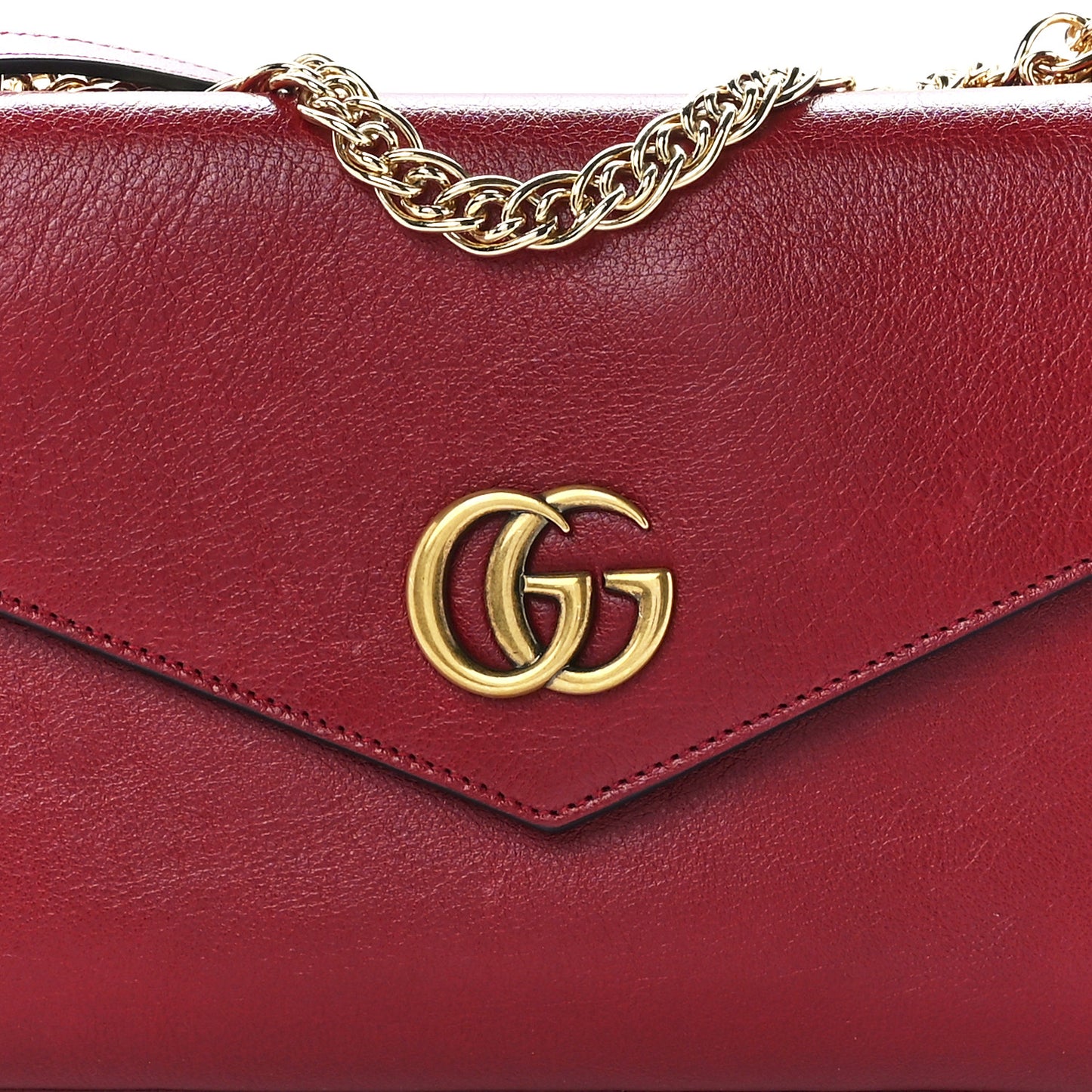Calfskin Diagonal GG Medium Thiara Double Envelope Shoulder Bag Black Red