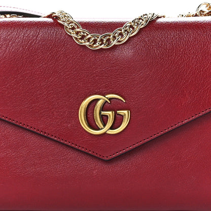Gucci Calfskin Diagonal GG Medium Thiara Double Envelope Shoulder Bag Black Red 9 of 13