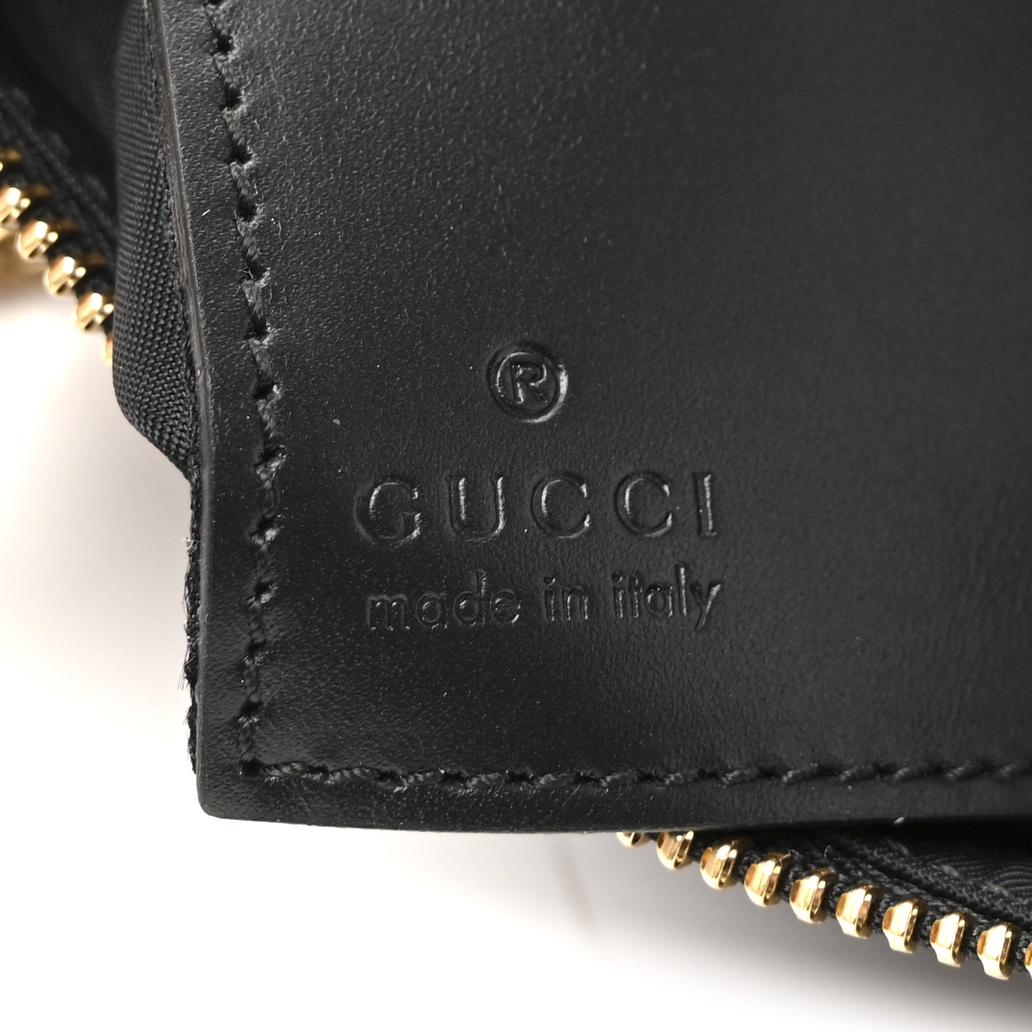 Guccissima Signature Wrist Wallet Black