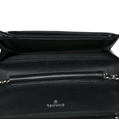 Chanel Caviar Timeless CC Wallet On Chain WOC Black 6 of 12