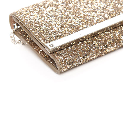 Jimmy Choo Glitter Milla Wallet on Chain Gold 8 of 10