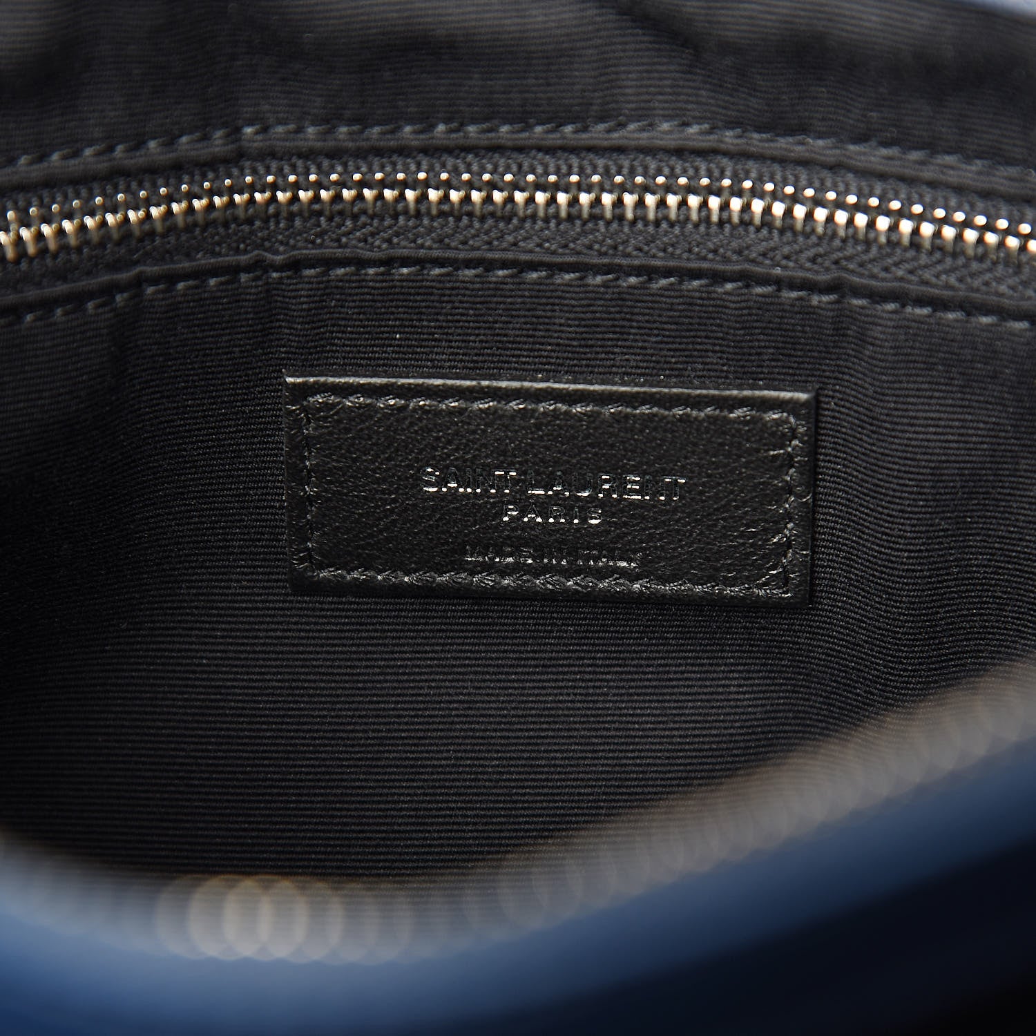 Saint Laurent Calfskin Y Quilted Monogram Medium Loulou Chain Satchel Denim Blue 6 of 10