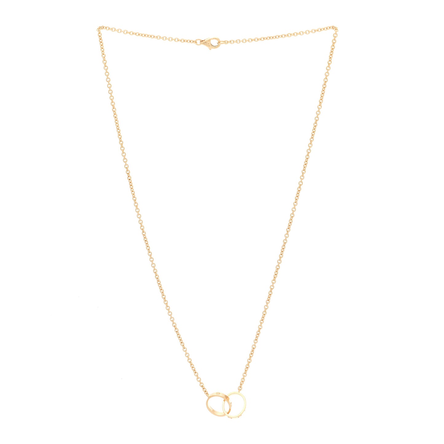 18K Yellow Gold Interlocking LOVE Necklace