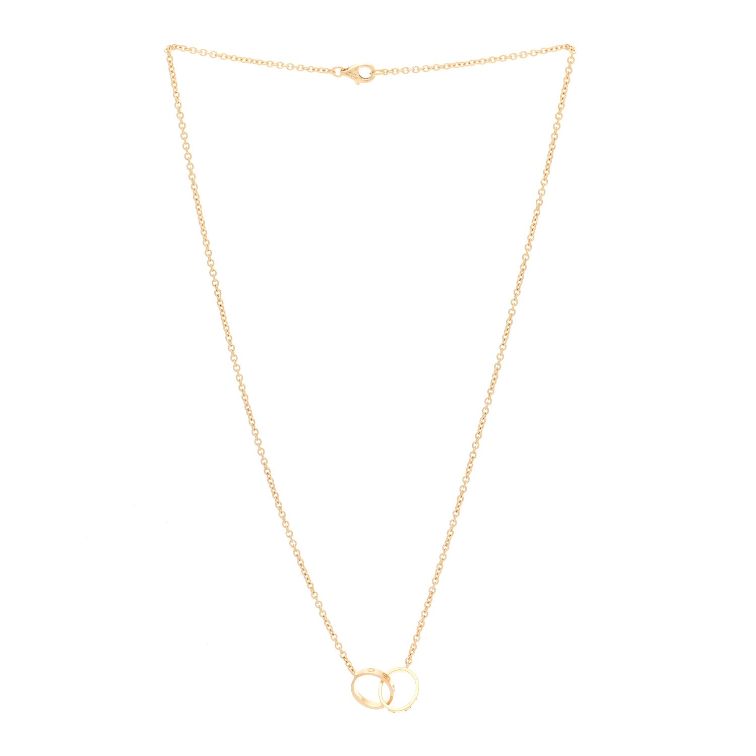 Cartier 18K Yellow Gold Interlocking LOVE Necklace 3 of 5