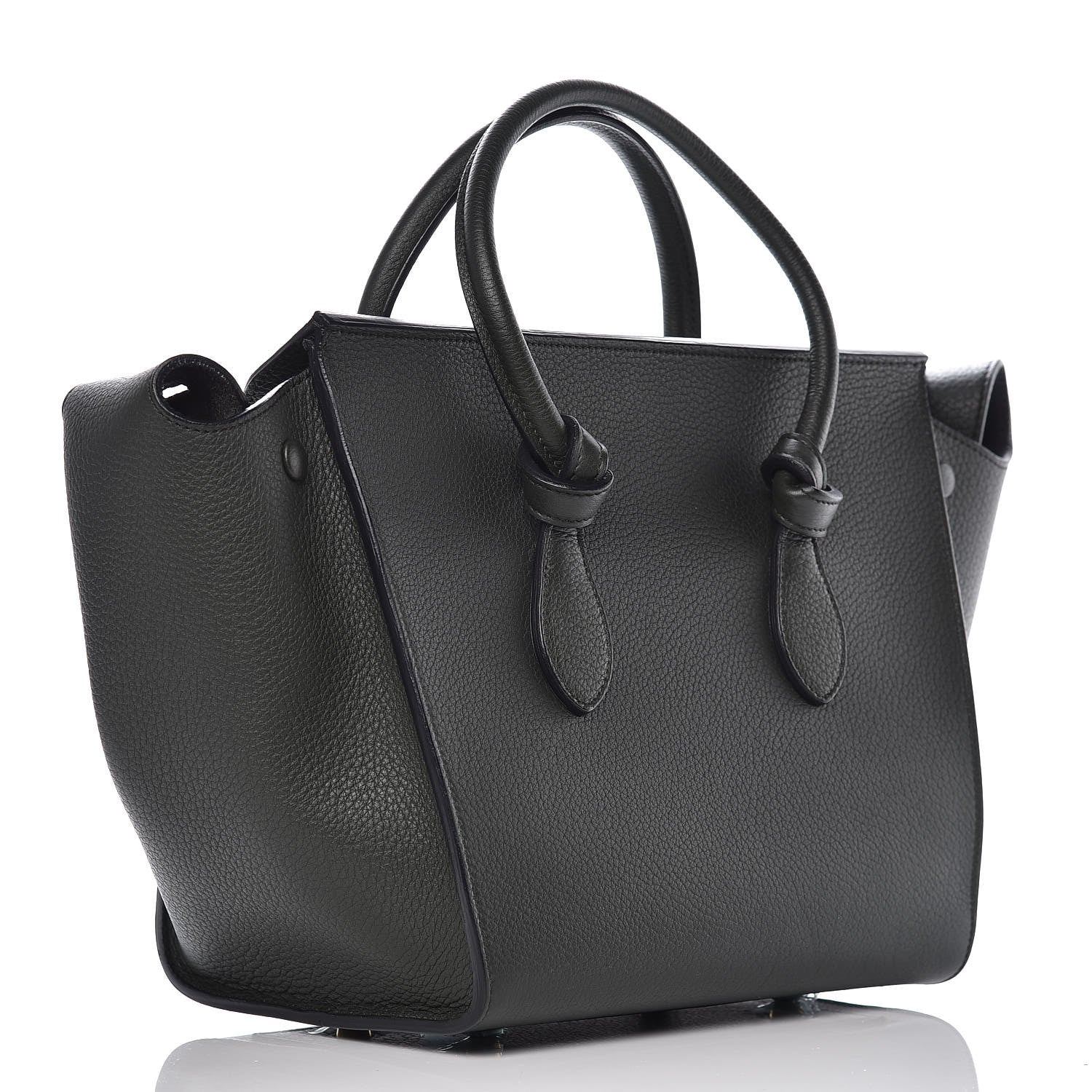 Celine Grained Calfskin Small Tie Knot Tote Anthracite 3 of 10