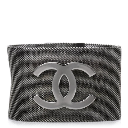 Chanel Metal Mesh CC Bracelet M Ruthenium 1 of 5